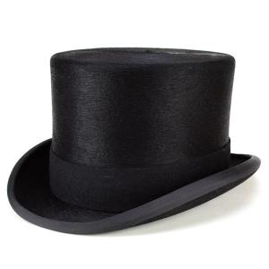 CHRISTYS' LONDON シルクハット 最高級 ラビットファーフェルト 紳士 フォーマル 正装 結婚式 帽子 クリスティーズロンドン ブラック｜elehelm-hatstore