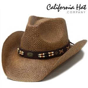 メンズ 帽子 レディース California Hat Company Inc. アメリカ ウエスタンハット ペーパー 中折れ 春夏 ハット カリフォルニアハット カウボーイ 茶 ブラウン｜elehelm-hatstore