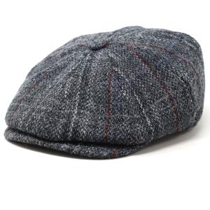 クリスティーズ ハリスツイード ハンチング CHRISTYS' LONDON HARRIS TWEED キャスケット チェック柄 ブランド 英国 グレー｜elehelm-hatstore