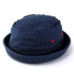 帽子 ハット キッズ コットン ポークパイハット 帽子 子供 ネイビー｜elehelm-hatstore