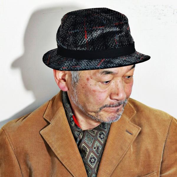 DAKS チェック コーデュロイ ソフトジェノバ ハット 帽子 メンズ サイズ調節 ダックス Pon...