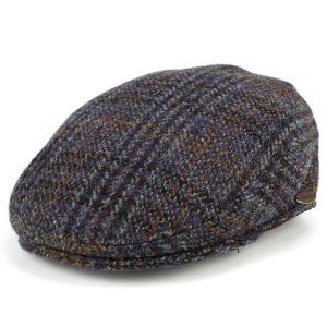 帽子 ハンチング トーンオントーンチェック ウール フランネル