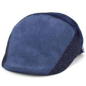 帽子 ハンチング トーンオントーンチェック ウール フランネル