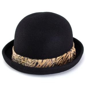 NEWERA ニューエラ トラ柄 ハット ボーラーハット 帽子 メンズ アニマル柄 bowler wool e0000496 ブラック｜elehelm-hatstore