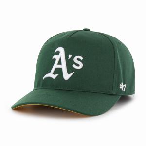 47 キャップ アスレチックス メンズ レディース 47BRAND 帽子 ブランド フォーティーセブン ATHLETICS BASIC HITCH ダークグリーン｜elehelm-hatstore