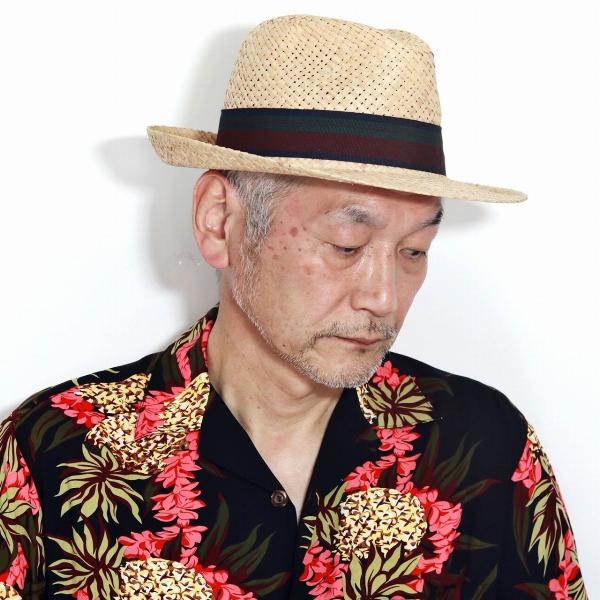 麦わら帽子 メンズ 夏 帽子 ラフィア 帽子 中折れ帽子 春夏 中折れハット つば広 ストローハット...
