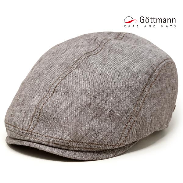 ハンチング 帽子 父の日 Gottmann リネン 100% 春夏 大きいサイズ ハンチング帽 ゴッ...