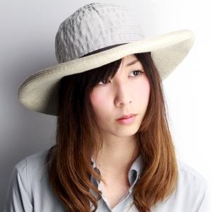 GREVI（グレヴィ） つば広 リボン ブレードハット レディース 帽子 春