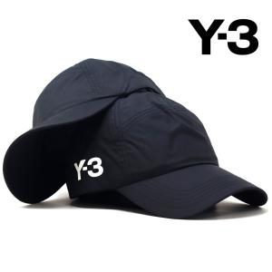 Y-3 CORDURA キャップ 深め ナイロン シャカシャカ素材 ロゴ ワイスリー ラバーアジャスター ユニセックス コーデュラ素材 キャップ Y3 帽子 HD3329 ブラック｜elehelm-hatstore