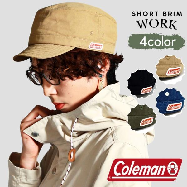 Coleman ワークキャップ メンズ ミニつば コンパクト レディース ワーク アウトドア 帽子 ...