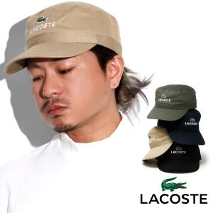 ラコステ キャップ 春夏 カツラギ ドゴールキャップ LACOSTE メンズ ワークキャップ 綿 送料無料 帽子 レディース ワニマーク｜elehelm-hatstore