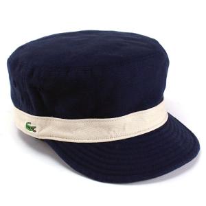 キャップ メンズ 帽子 リバーシブルワークキャップ ラコステ コットン素材 ネイビー カーキ｜elehelm-hatstore