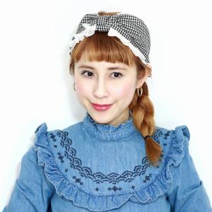 バラ色の帽子 可愛い ヘアバンド 日本製 春 夏 リバーシブル フリルヘアバンド チェック ヘッドドレス フリル ギンガムチェック 白 ホワイト｜elehelm-hatstore