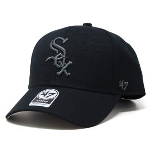 47 キャップ 47brand 春夏 秋冬 フォーティーセブン マジックアジャスター ツイル生地 White Sox '47 MVP Black x Charcoal Logo