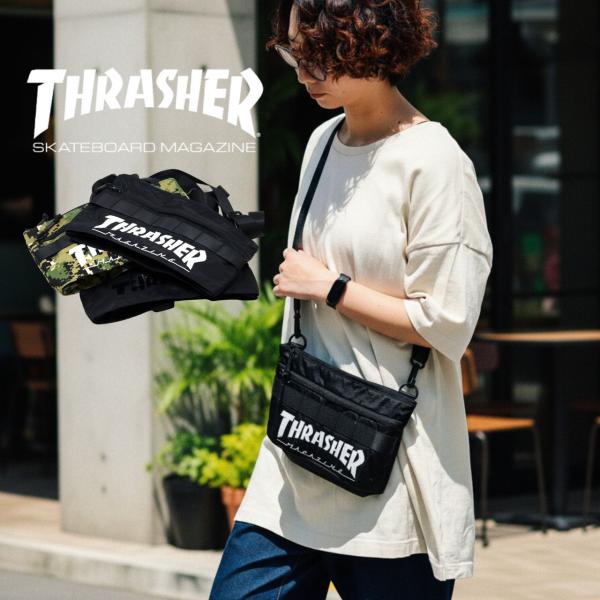 THRASHER カバン メンズ スラッシャー サコッシュ バッグ レディース ショルダー 軽量 ロ...