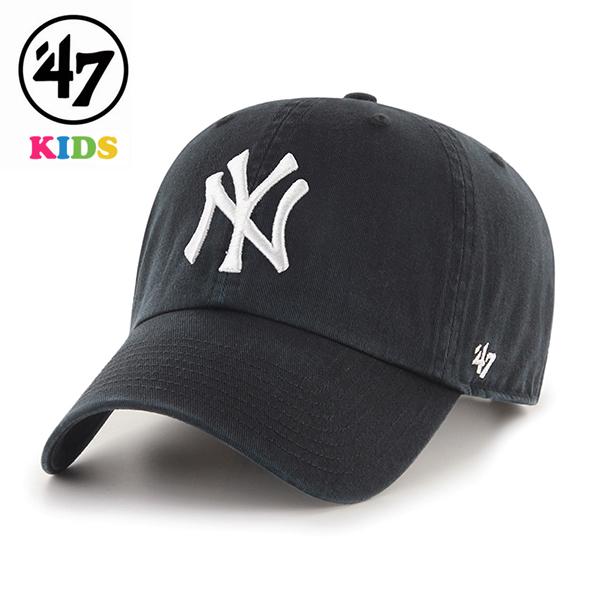 47 キャップ キッズ ヤンキース ブラック Yankees Kids '47 CLEAN UP 4...