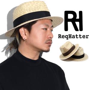 レックハッター Req Hatter MIDDLE BRIM FLAT HAT （LGRAY