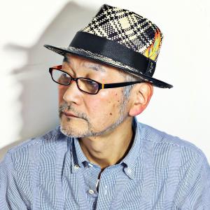 メンズ ハット 中折れ CARLOS SANTANA 帽子 秋冬 ペイズリー 柄