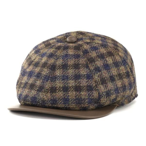 ステットソン つば羊皮 8方 ハンチング メンズ ツイード STETSON キャスケット 帽子 秋冬...