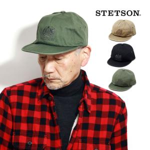 STETSON キャップ メンズ コットン キャップ オールシーズン 紳士 帽子 折りたためる 軽量 キャップ ツイル ステットソン 男性 野球帽 顔料ツイルキャップ