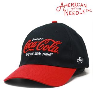 キャップ コカコーラ アメリカンニードル COCA-COLA メンズ 6パネルキャップ 企業 企業ロゴ ブランド American Needle Ballpark 2トーン ブラック レッド
