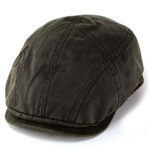 帽子 ハンチング帽 メンズ ハンチング 帽子 ステットソン ワックスコットン風 ユーズド加工 秋冬 ブラウン｜elehelm-hatstore