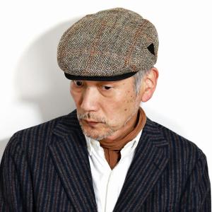 パッチワーク ハンチング KASZKIET ハリスツイード メンズ 秋冬