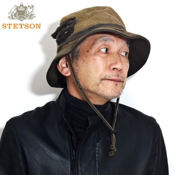 ハット メンズ ブランド STETSON アメリカ 紳士 帽子 hat サファリハット 紫外線カット...