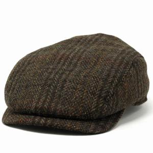 ハリスツイード ハンチング帽 ブランド生地 WIGENS ブランド 北欧ブランド Harristweed ハンチング 茶 大きいサイズ ウィゲン ツイード ブラウン｜elehelm-hatstore