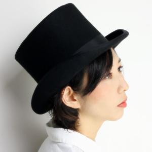 Scala 期間限定今なら送料無料 トップハット レディース ハット スカラ 帽子 シルクハット ブラック 秋冬 黒
