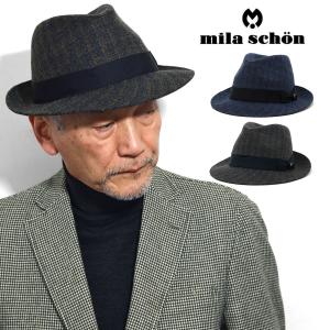 mila schon（ミラショーン） ハンチング チェック メンズ ハンチング帽