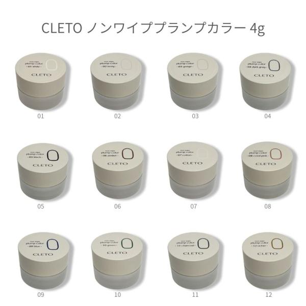 クレト CLETO ノンワイププランプカラー 4g 12色からご選択 01-12 ジェルネイル カラ...