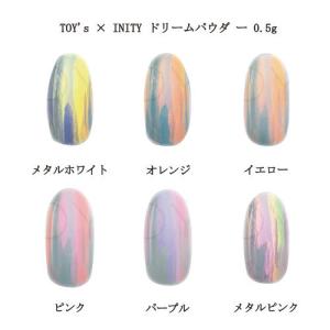 TOY's × INITY ドリームパウダー 0.5g 6色からご選択 グラスパウダー オーロラパウダー メタリックパウダー ミラーネイル グラスパウダー 新品 送料無料｜elelerueru