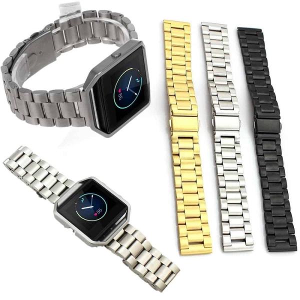 【互換品】 送料無料 新品 Fitbit Blaze 交換用バンド スチール フィットビット ブレイ...