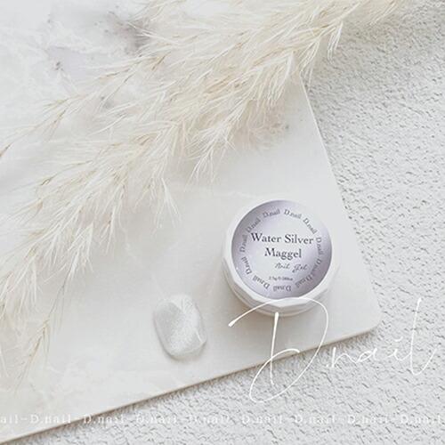 D.nail ウォーターシルバー マグジェル 2.5g マグネットジェル 磁石 透明感 奥行き感 幻...