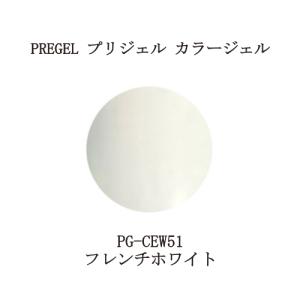 プリジェル カラージェル PG-CEW51 フレンチホワイト マット 3g ネイルカラー ネイリスト セルフネイル ジェルネイル ジェルカラー 白色 新品 送料無料