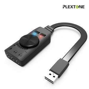 サウンドカード Plextone USB オーディオ 変換アダプター 新品 外付け｜elem20
