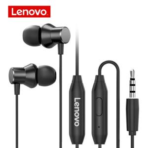 Lenovo HF130 有線イヤホン 3.5mm マイク リモコン｜element