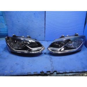 2017y VW ポロ  6R 系 等 後期  ヘッドライト 左右 ハロゲン 品番 6C294100...