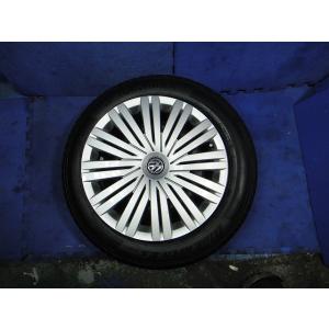 2017y VW ポロ  6R 系 等  純正 15インチ スチール ホイール キャップ付き タイヤ...