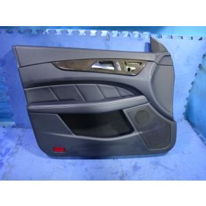 メルセデス ベンツ W218 CLS 350 等 左 フロント ドア 内張 トリム 黒革  [625...