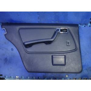メルセデス ベンツ W123 230E 等  左 リア ドア 内張り 紺色 レザー 灰皿 ハンドル ...