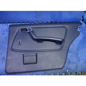 メルセデス ベンツ W123 230E 等  右 リア ドア 内張り 紺色 レザー 灰皿 ハンドル ...