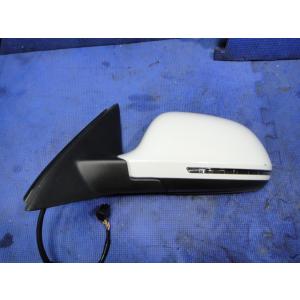 Audi アウディ Q3 8UCZD 8U系 等  左 ドアミラー  LS9R/白  [9248]