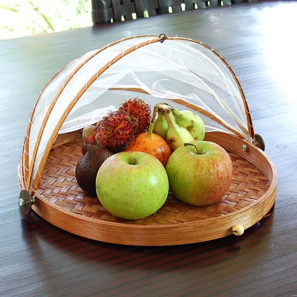 アジアン雑貨 竹製フードストッカー オーバルタイプ 留め具あり アジア工房 10056