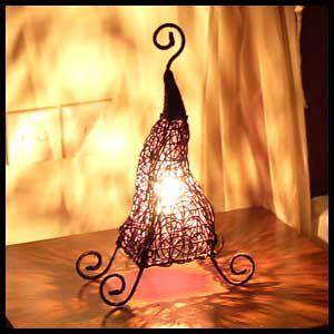 アジアン雑貨 ラタン編みピクシーランプ アジア工房 10061