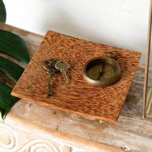 トレイ デコレーショントレイ 木製 雑貨 アジアン 収納