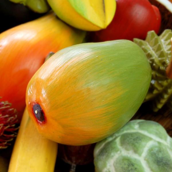 アジアン雑貨 木彫りフルーツ マンゴー アジア工房 10529