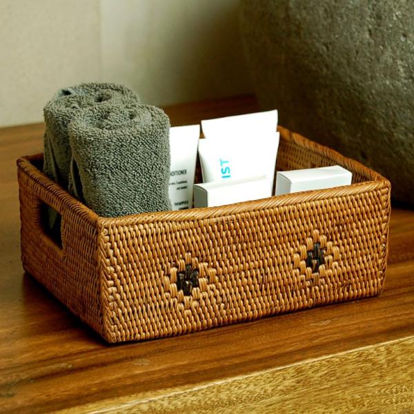 小物入れ 収納 収納 小物ケース バスケット トレイ アタ製 かご バリ雑貨 アジアン おしゃれ 1...