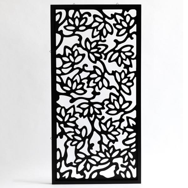 アートパネル レリーフ 長方形 ロータス 約40x80cm 彫刻 木彫り風 木製 ウォールパネル ア...